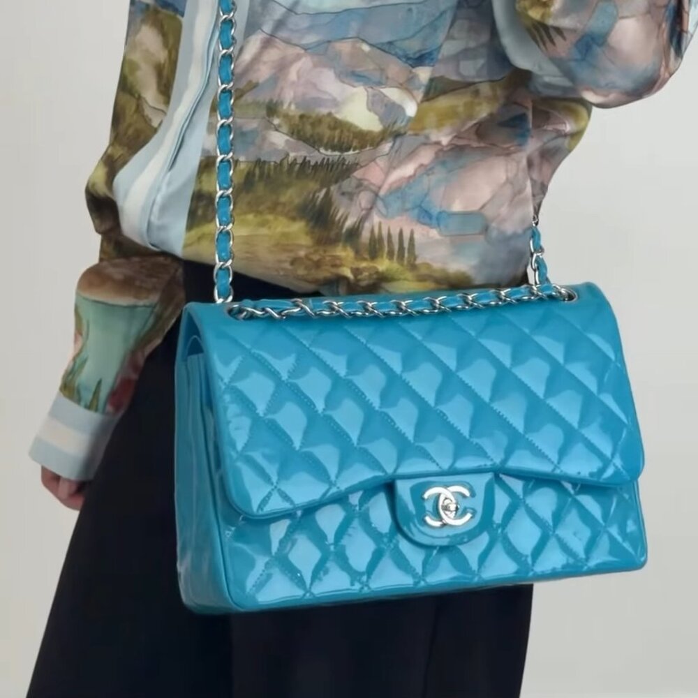 Chanel Jumbo Patent Leather Double Flap